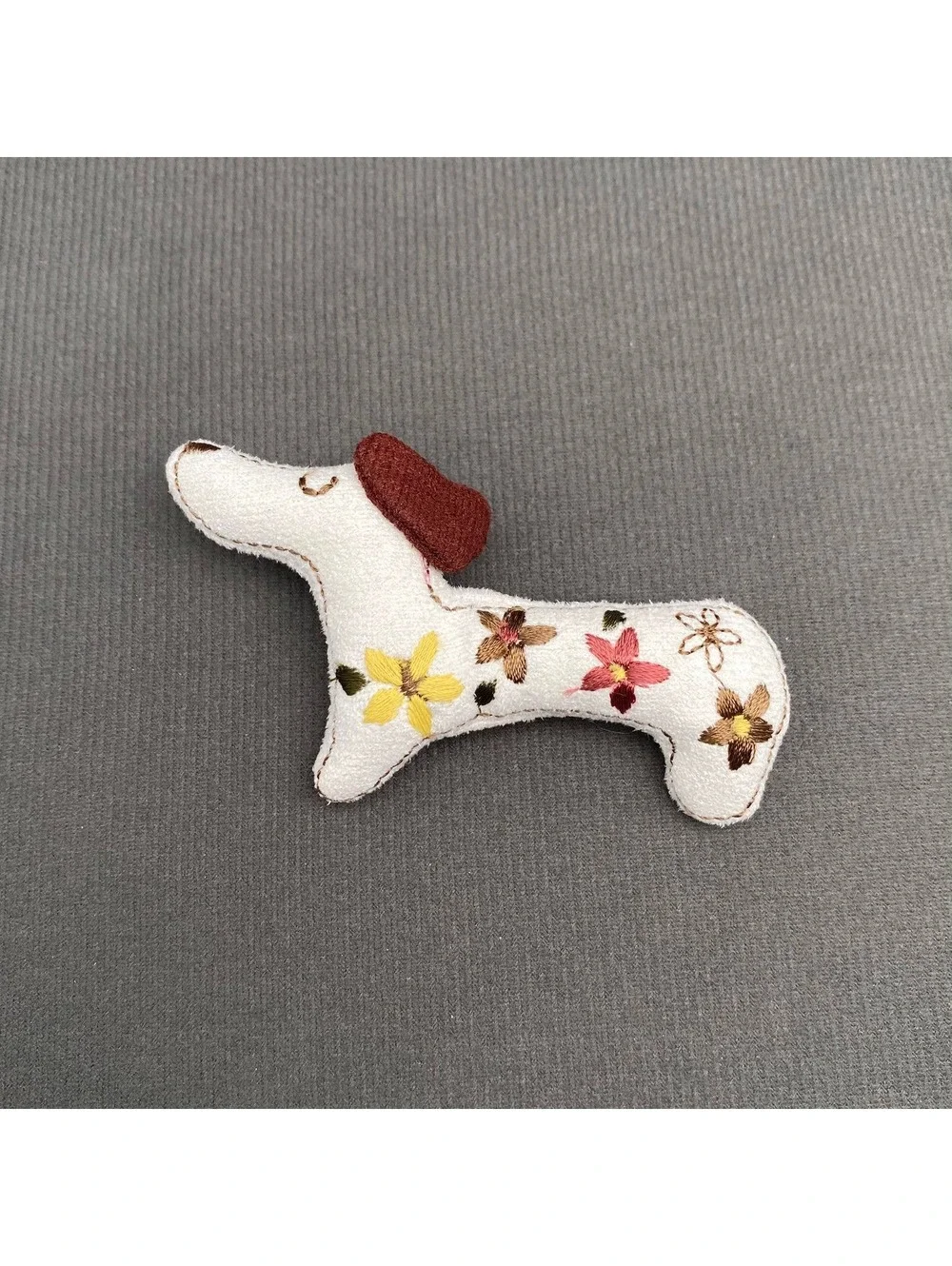 Dachshund Dog Linen-cotton Cloth Cartoon Brooch